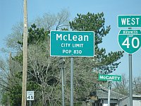USA - McLean TX - Town Sign (20 Apr 2009)